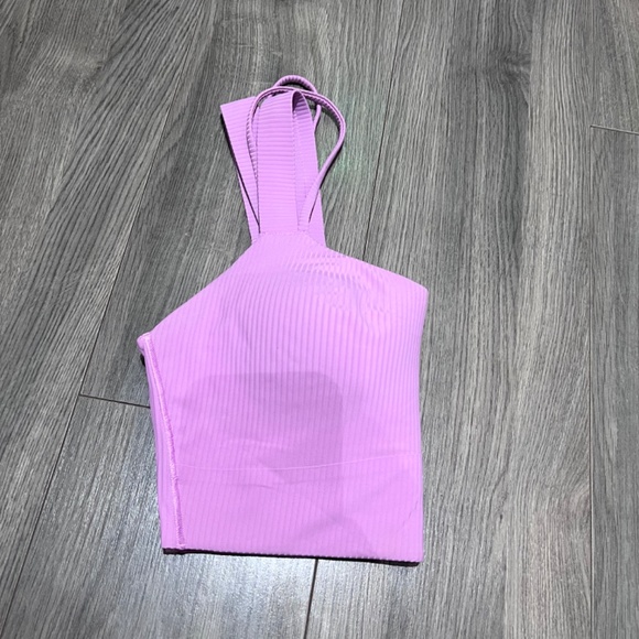 lululemon like a cloud ribbed longline sport bra size 4 c/d cup - Picture 3 of 3